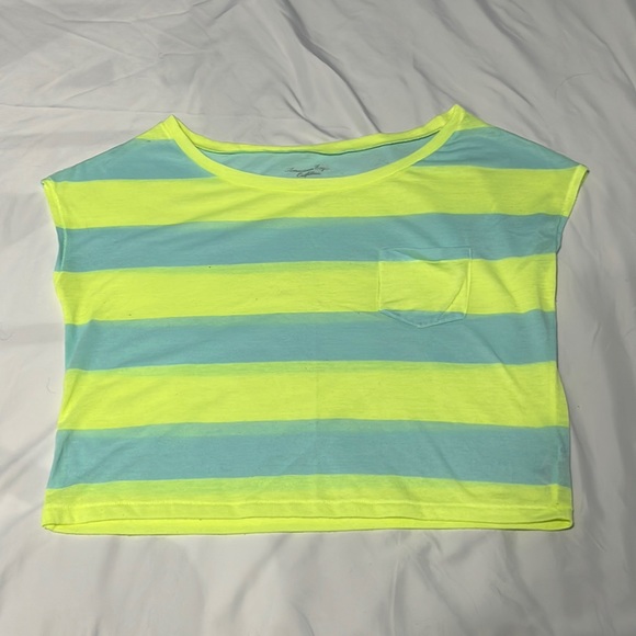 American eagle outfitters neon cropped box top - Picture 1 of 4